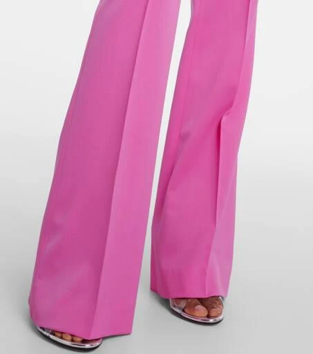 Versace Embellished high-rise wool flared pants 5