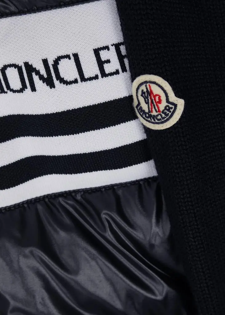 Moncler KIDS Logo shell and wool cardigan (12-14 years) 2