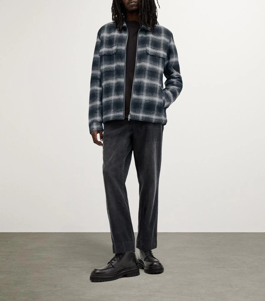 ALL SAINTS Cotton Brushed Check Marley Jacket 6