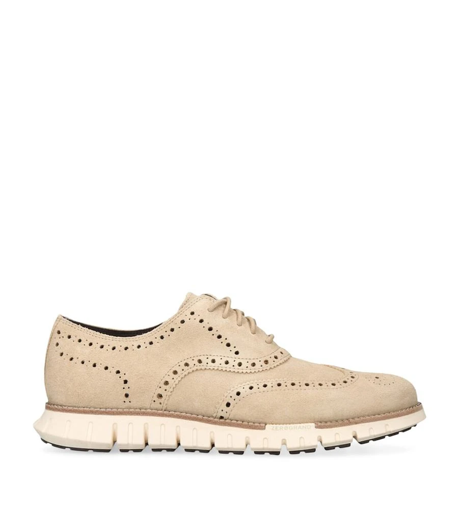 Cole Haan Suede ZERØGRAND Remastered Wingtip Oxford Shoes  display picture 2