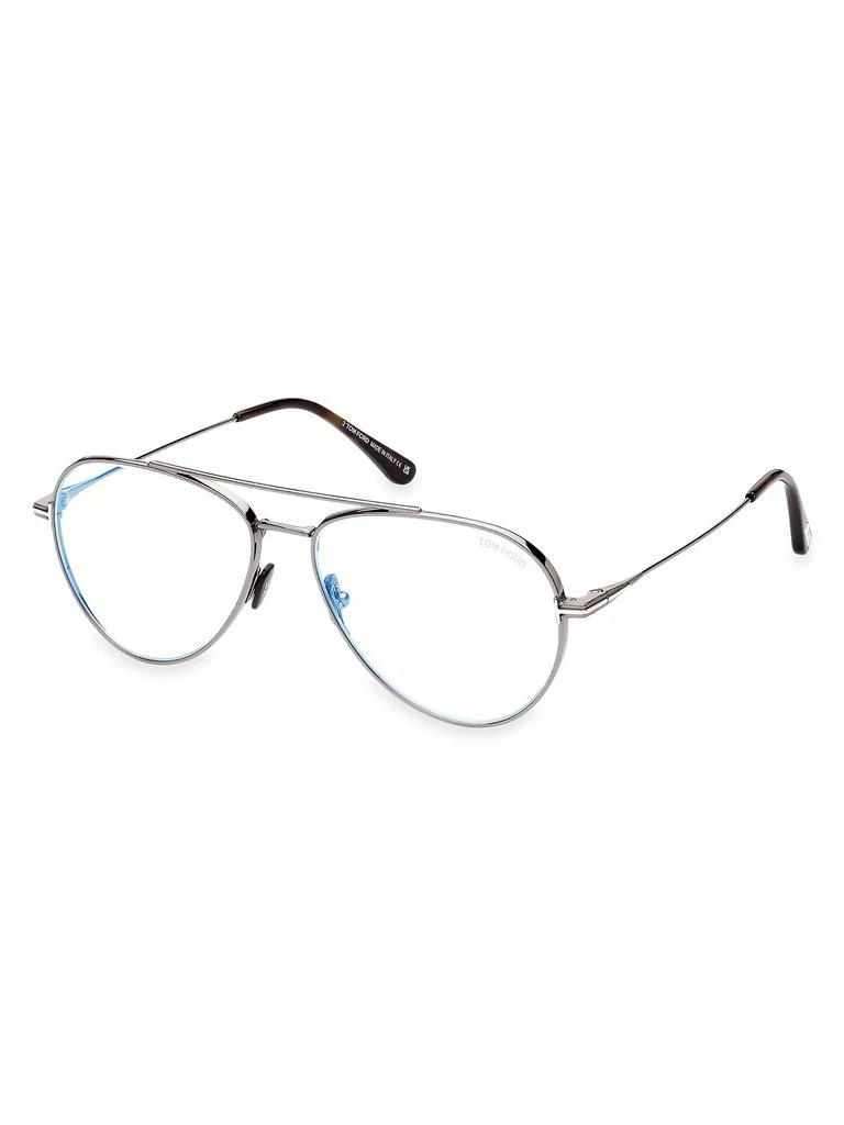 Tom Ford 56MM Aviator Blue Filter  Glasses 2