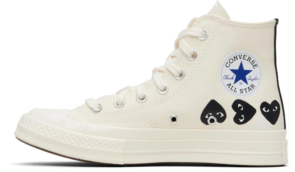 Comme des Garcons Beige Converse Edition Multi Heart Sneakers 3