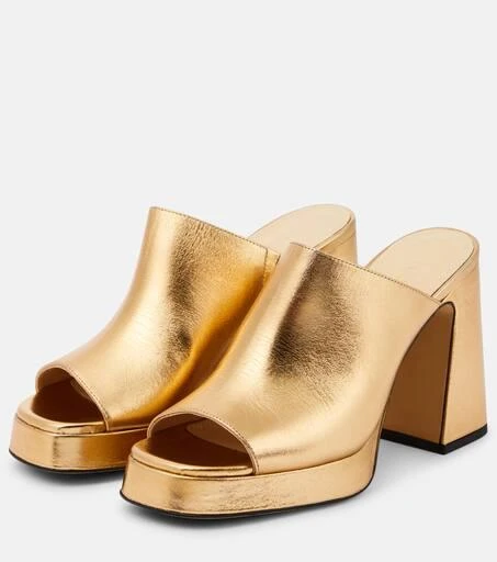 Souliers Martinez Alba 90 platform leather mules 5