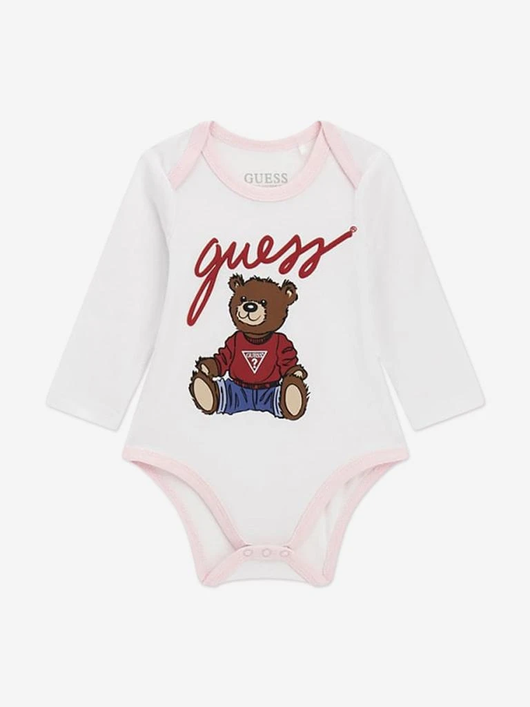 GUESS Guess Baby Girls Teddy Bear Tracksuit Set in Pink 4