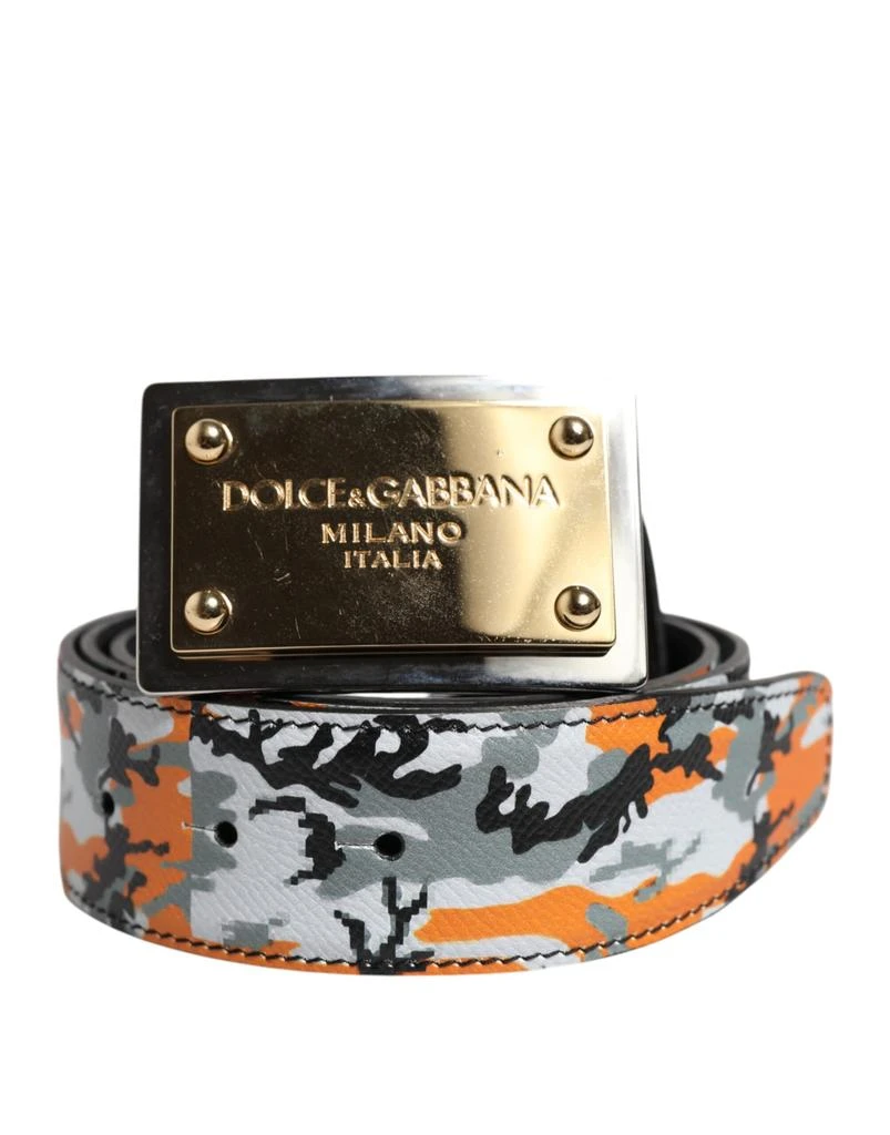 Dolce 
Gabbana Camouflage Metal Logo Buckle Men
s Belt