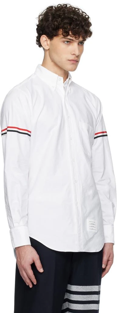 Thom Browne White Striped Grosgrain Armband Classic Shirt 2