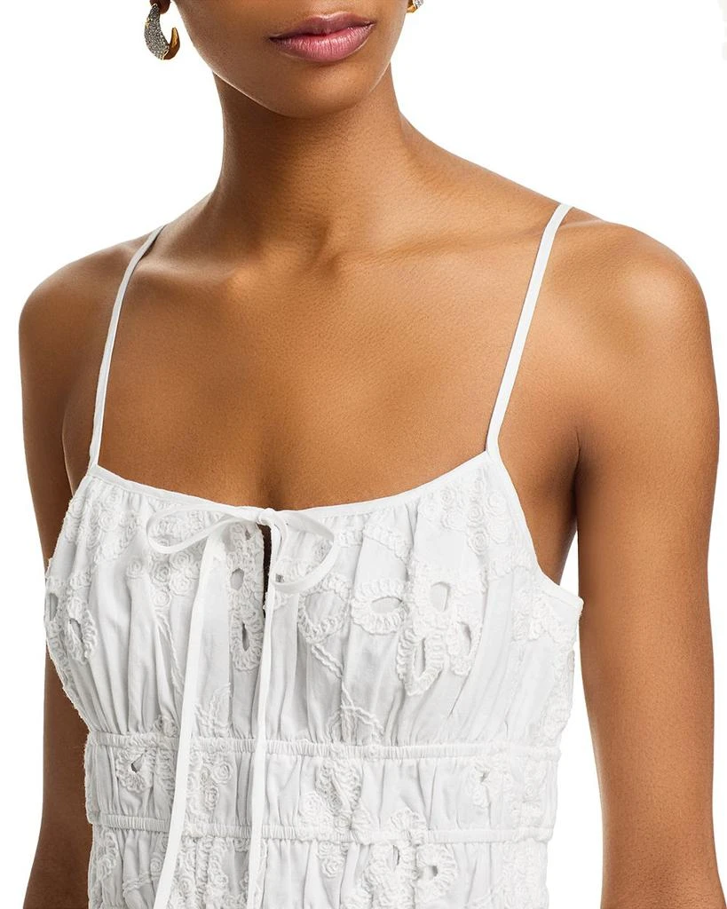 AQUA Tie Eyelet Mini Dress - Exclusive 3