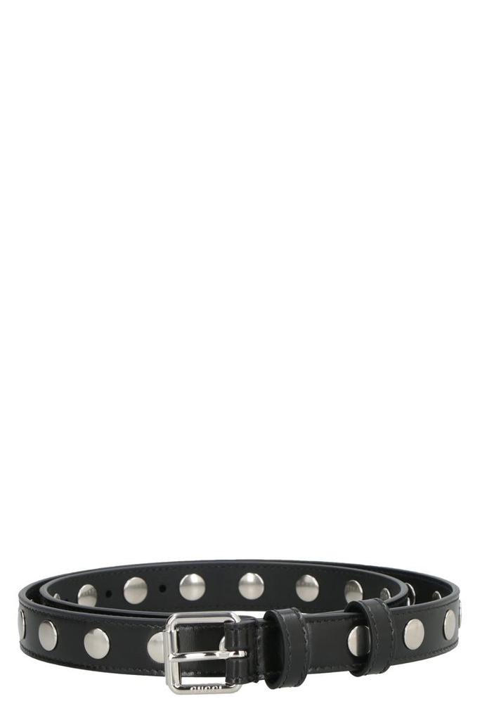 ベルト GUCCI STUDDED LEATHER BELT Gucci Studded Buckle Belt | Black | FARFETCH