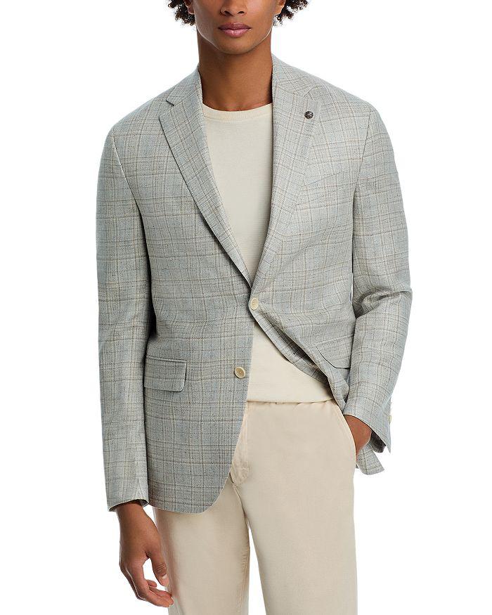 Jack Victor Silk & Wool Plaid Regular Fit Sport Coat