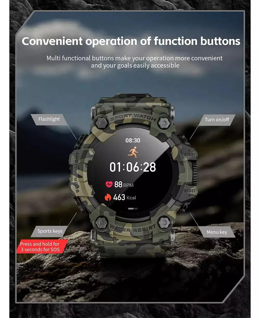 RUXING Smart Outdoor Adventure Waterproof Smart watch with Bluetooth Calling and Compass 2