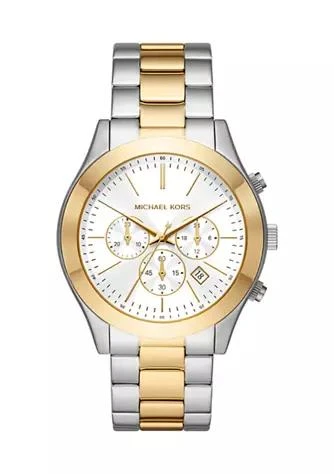 Michael Kors Kors Two Tone Stainless Steel Slim Runway Chronograph Watch 1