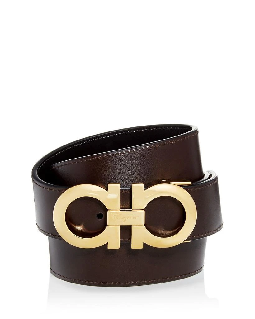 Salvatore Ferragamo Salvatore Men's Double Gancini Reversible Smooth Leather Belt 1