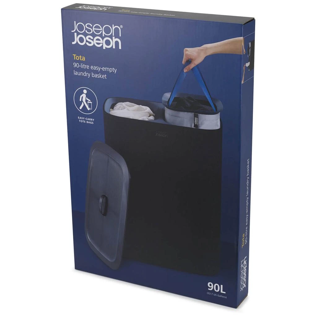 Joseph Joseph Joseph Joseph Tota 90-Litre Laundry Separation Basket - Carbon Black 4