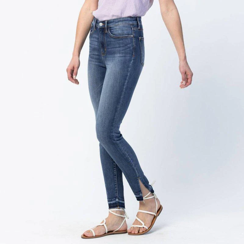 Judy Blue High Waist Skinny Released Hem And Side Slit Jean 2