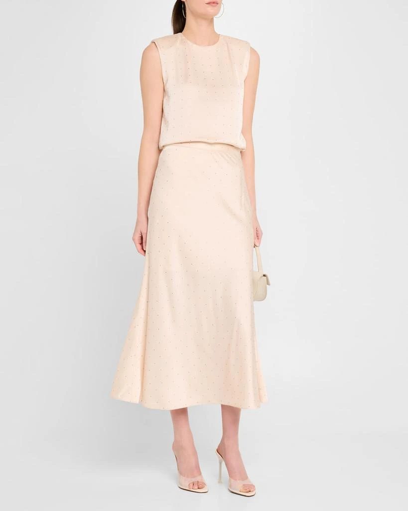 St. John Crystal Embellished Jersey Skirt 2