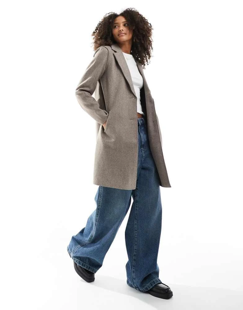 ONLY ONLY tailored coat in light brown 1