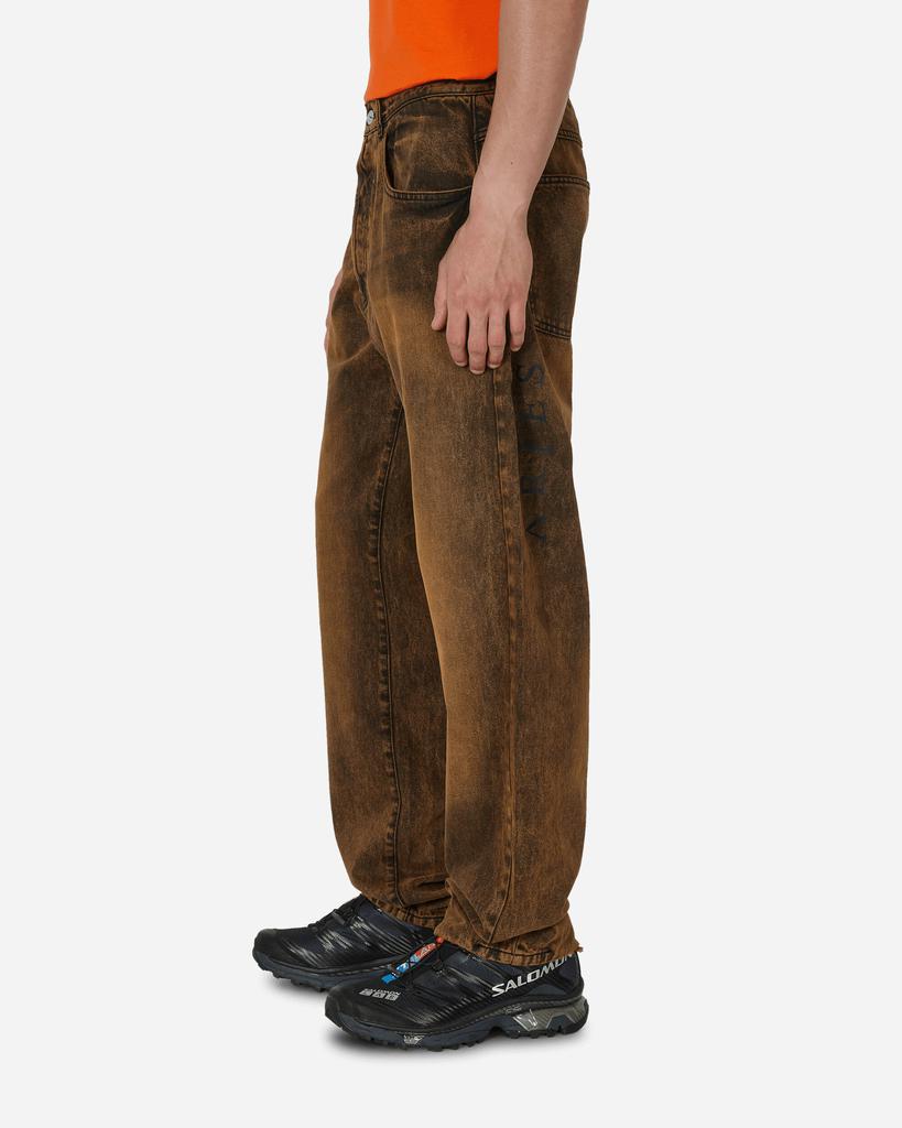 Aries Acid Wash Batten Jeans Orange