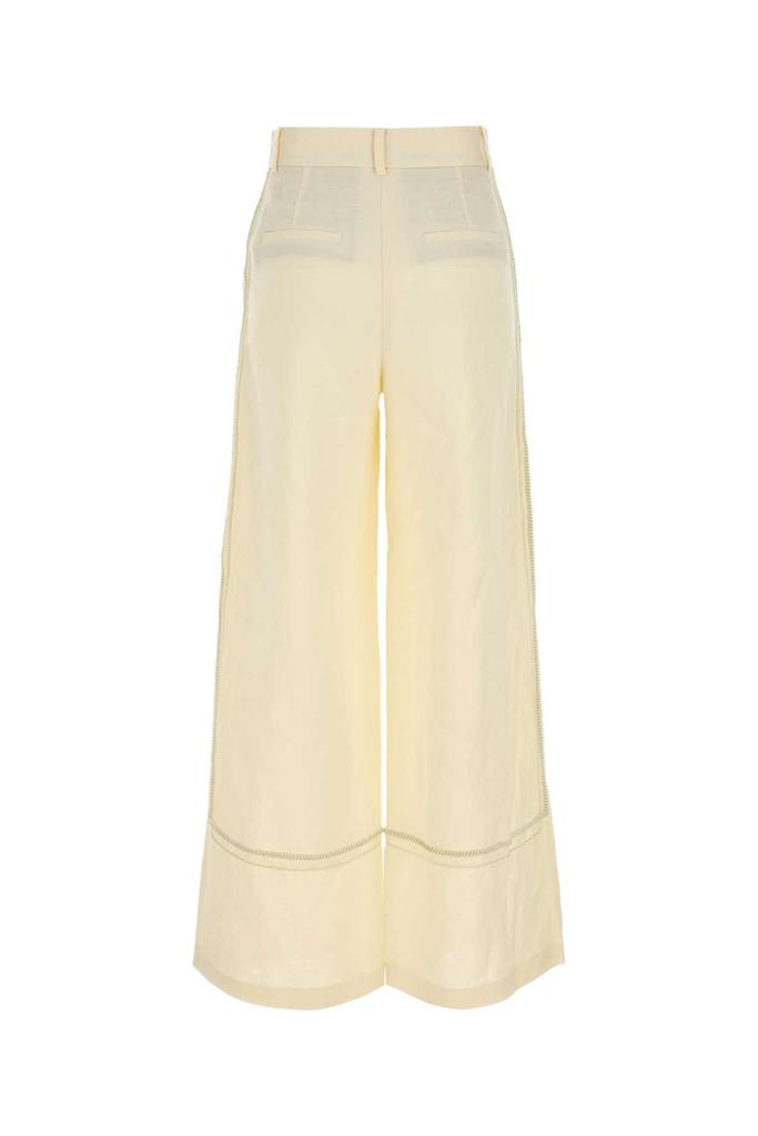 CAMILLA AND MARC Cream Linen Blend Fortuna Wide-leg Pant