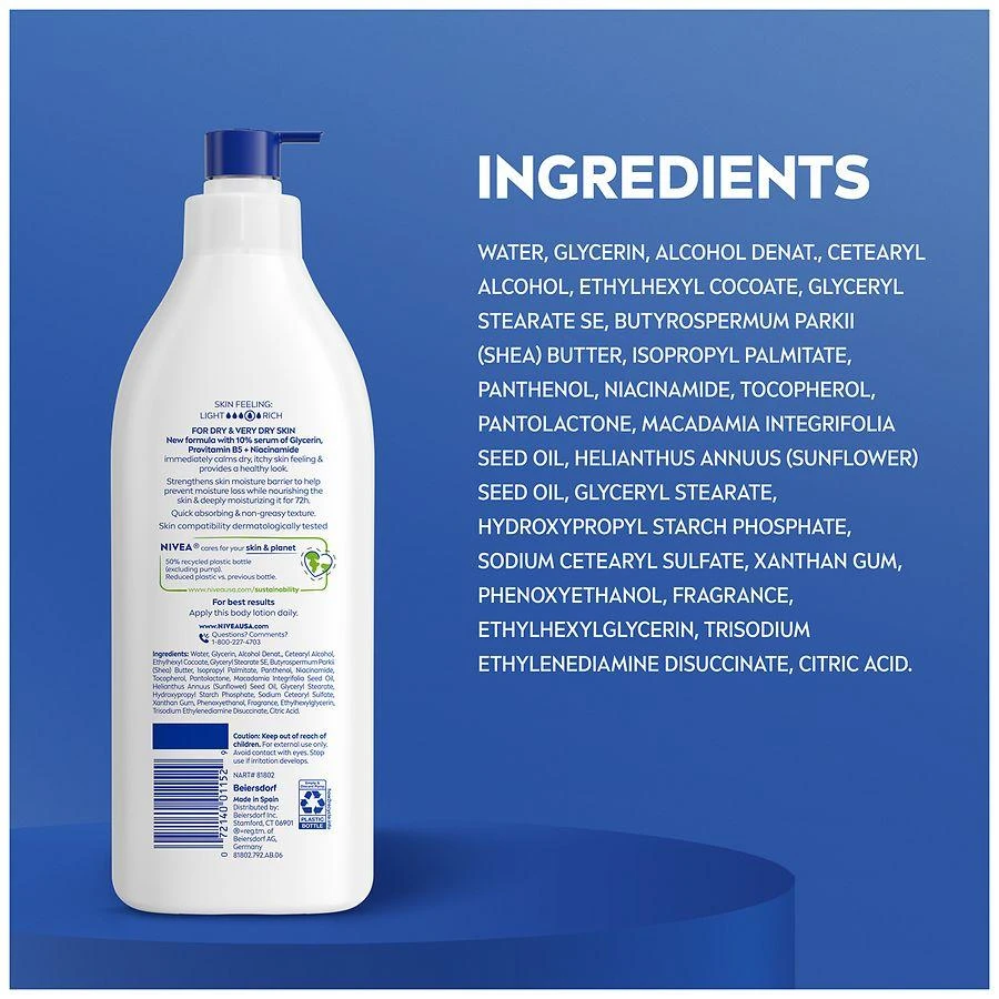 Nivea Intense Healing Body Lotion for Dry, Itchy Skin 8