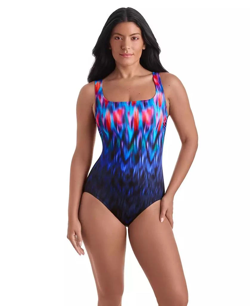 ShapeSolver Women
s Scoop Neck One-Piece Swimsuit