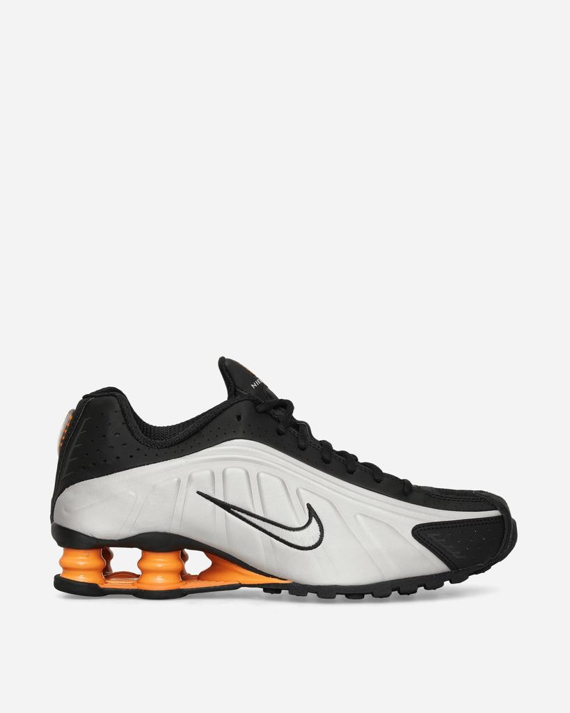 NIKE Shox R4 Sneakers Metallic Silver / Black / Bright Mandarin