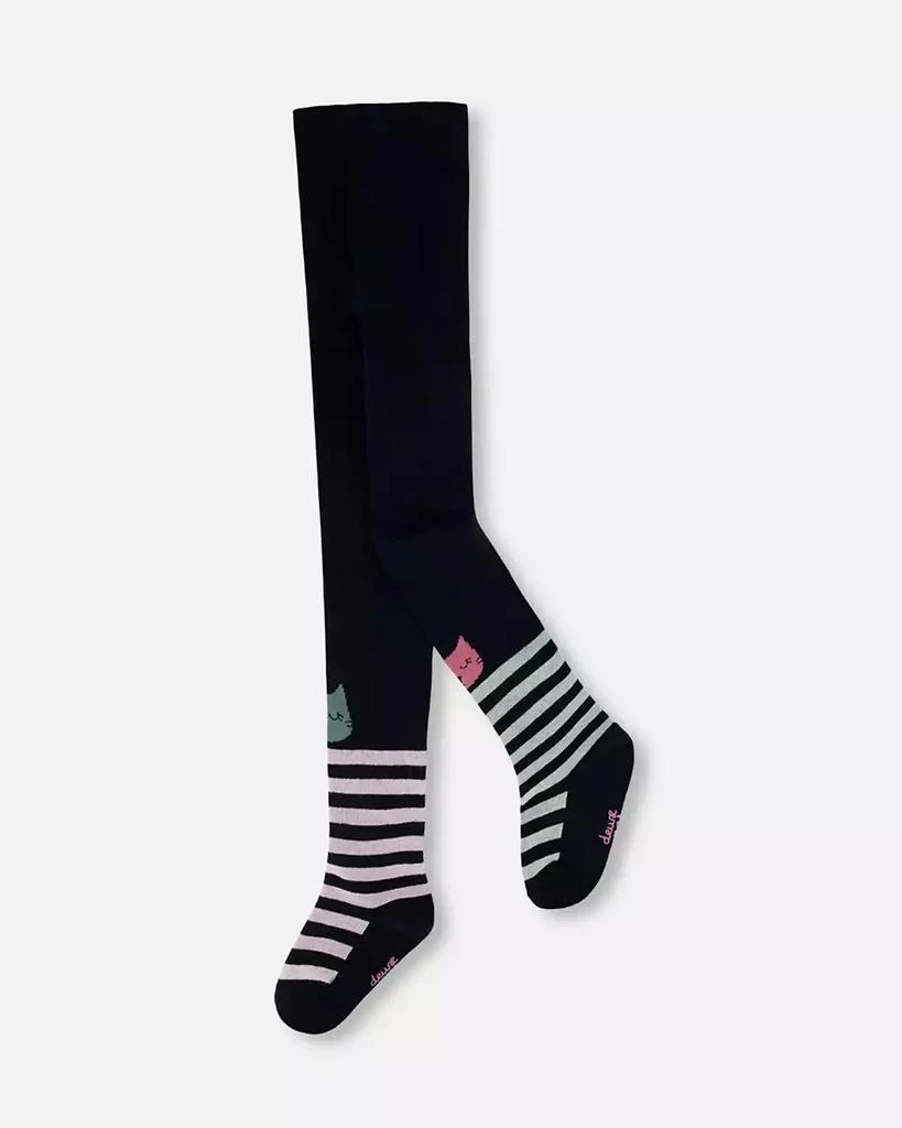 Deux par Deux Girl Knit Tights Dark Blue - Toddler|Child