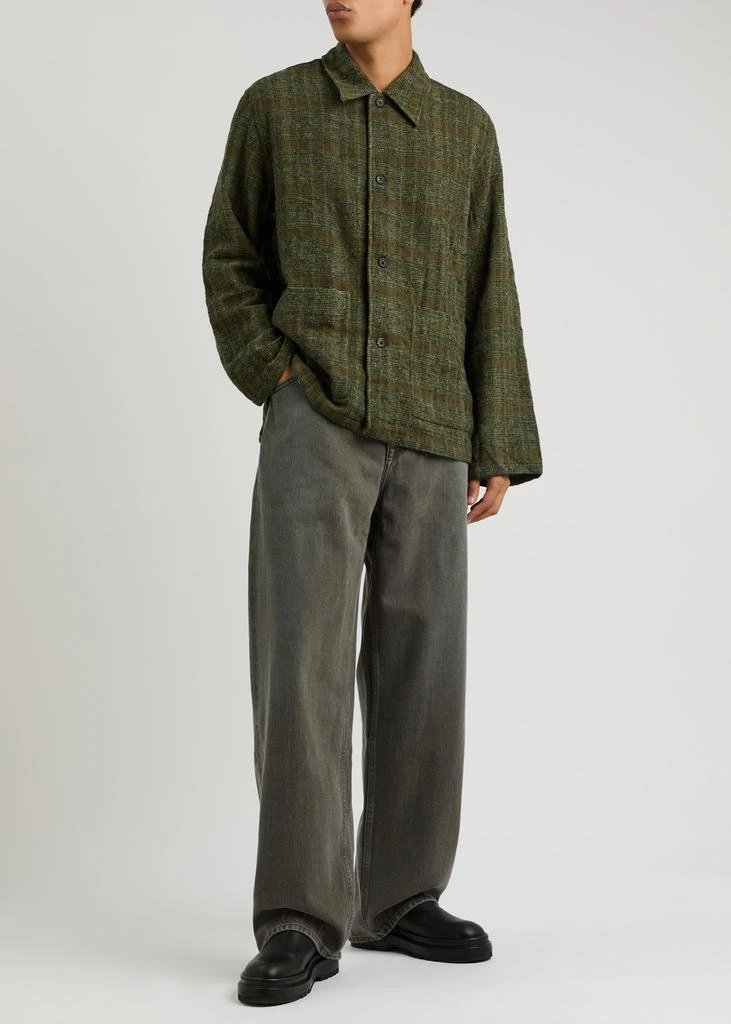 Our Legacy Haven checked knitted overshirt 4