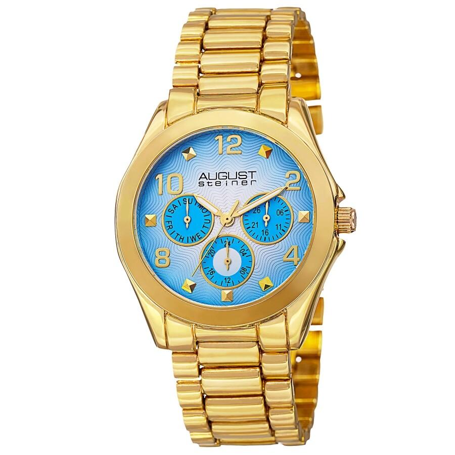 August Steiner Quartz Blue Dial Ladies Watch AS8150YG