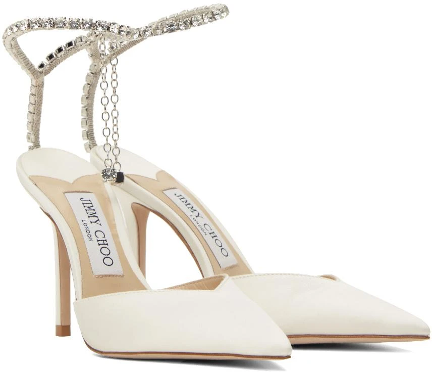 Jimmy Choo White Saeda 100 Pumps 4