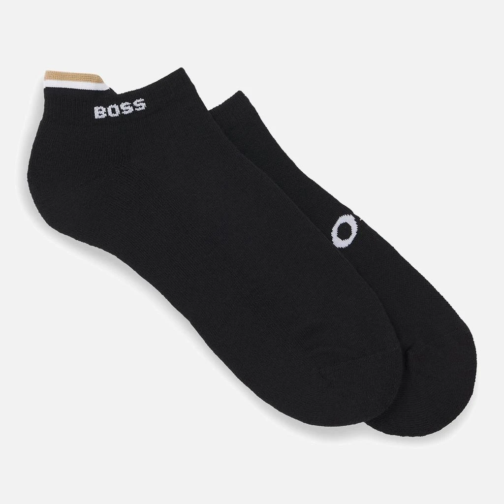 BOSS Bodywear BOSS Bodywear Intarsia-Knit Cotton-Blend Logo Socks 1