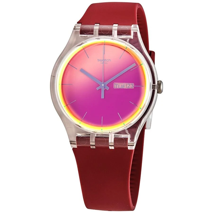 Swatch POLARED Quartz Red Dial Ladies Watch SUOK717 1