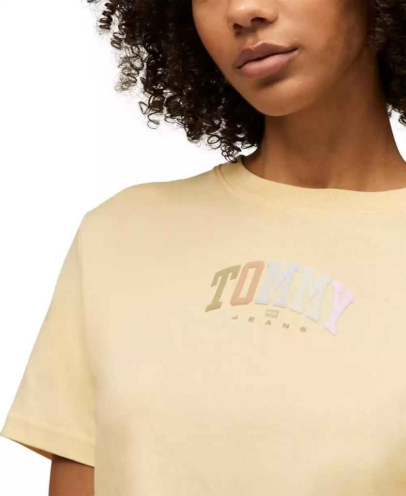 売れ筋商品|||トミーヒルフィガー カットソー トップス レディース Women's Cotton Relaxed Varsity T-Shirt Custard Cream Tommy Jeans Women's Cotton Relaxed Varsity T-Shirt - T