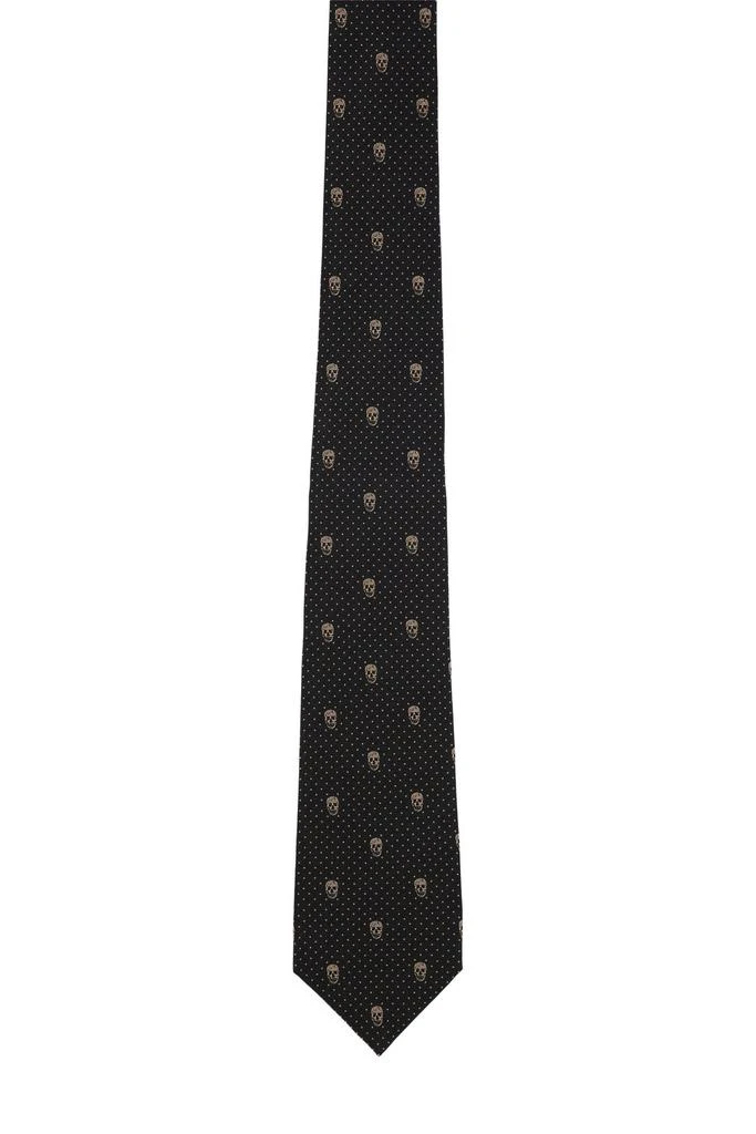 Alexander McQueen Alexander McQueen Skull Embroidered Tie 1