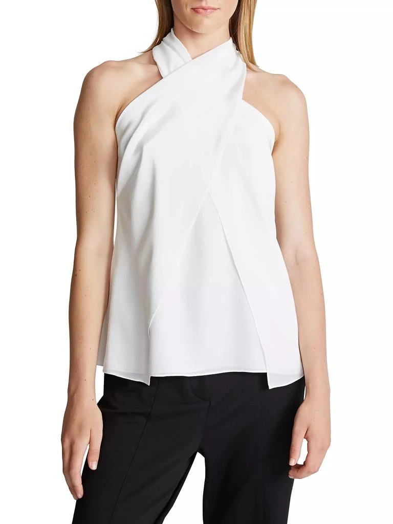 Halston Samira Halter-Neck Crossover Top 3