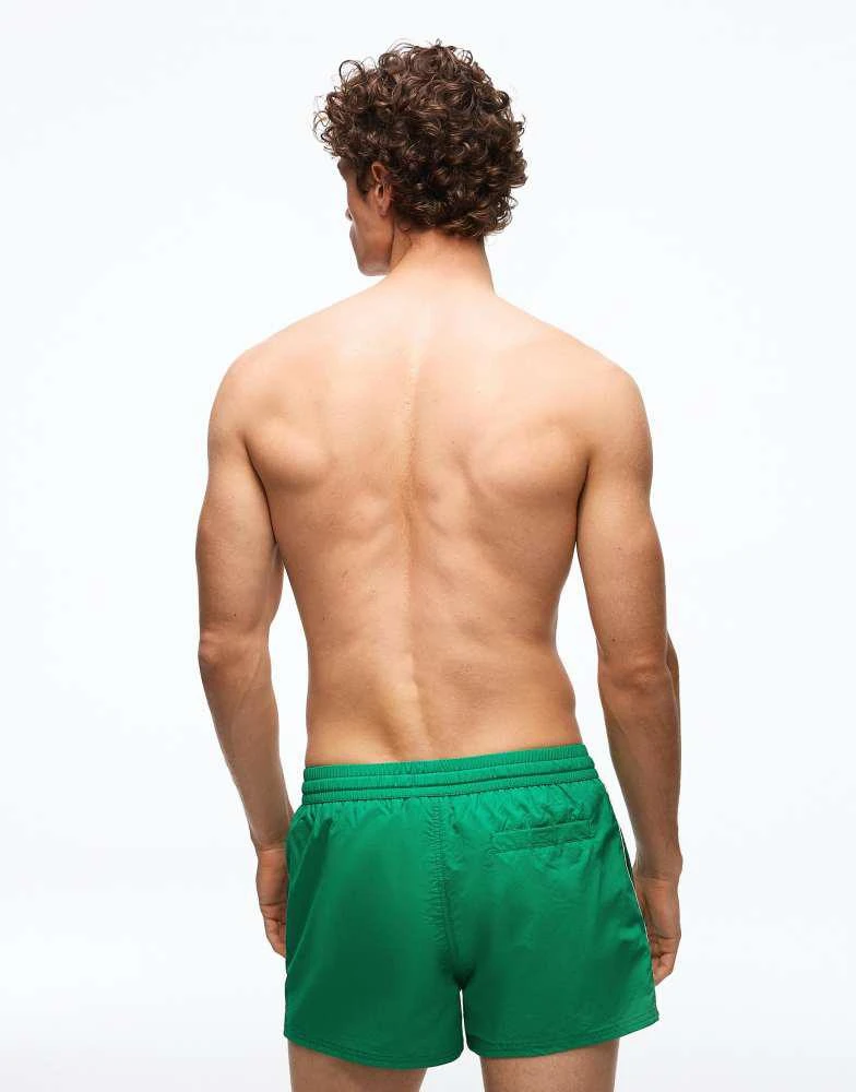 Bershka Bershka Retro short swimsuit in blue 4