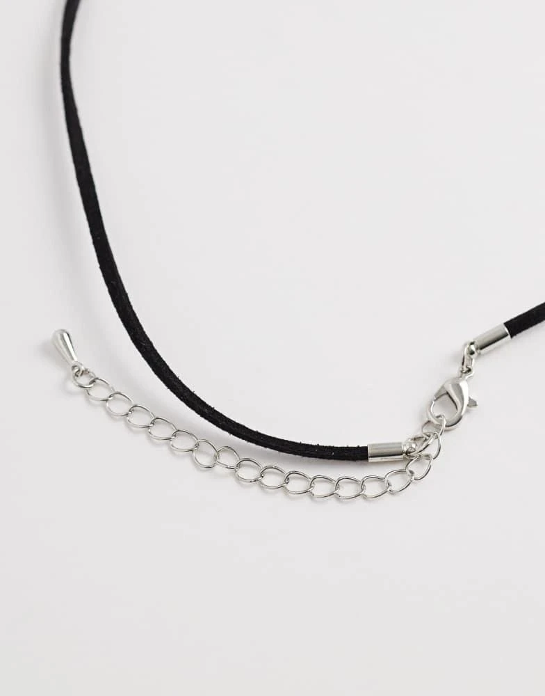 DesignB London DesignB London pendant cord necklace in silver 3