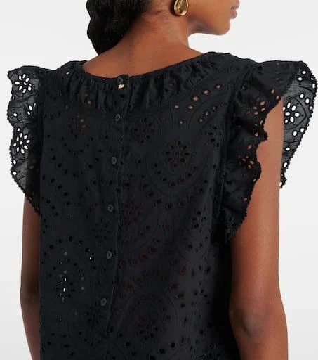Poupette St Barth Broderie anglaise cotton top 5