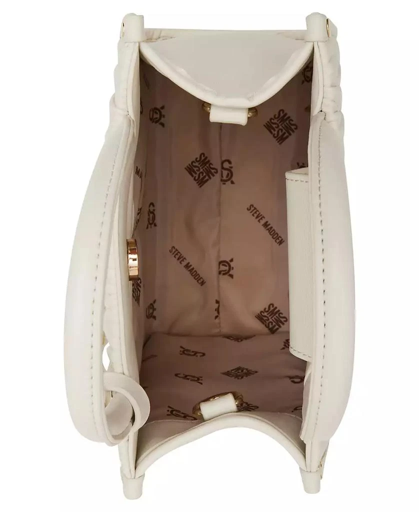 Steve Madden Natural Larry Matelasse Mini Box Tote Bag 4
