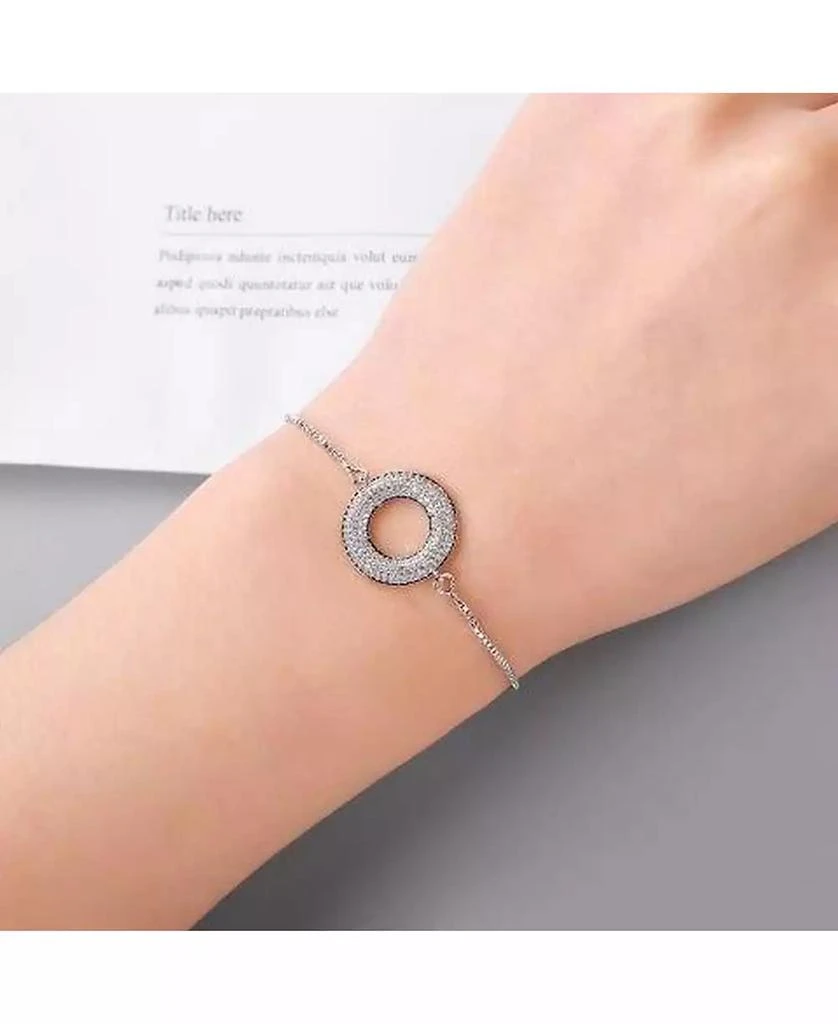 Nicole Miller Cubic Zirconia Halo Flower Bracelet 4