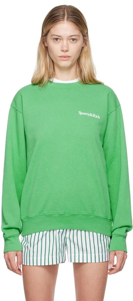 Sporty & Rich Green 'Health & Wellness' Sweatshirt 1