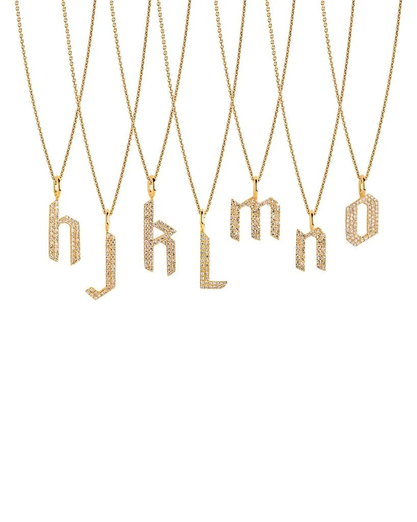 Bridget King Jewelry 14k Diamond Alphabet Necklace 2