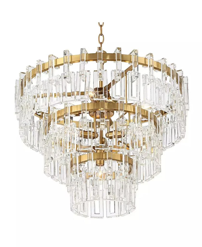 Vienna Full Spectrum Luxum Burnished Brass Chandelier 23 1/2" Wide Modern Tiered Crystal 8-Light Fixture for Dining Room House Foyer Kitchen Island 4