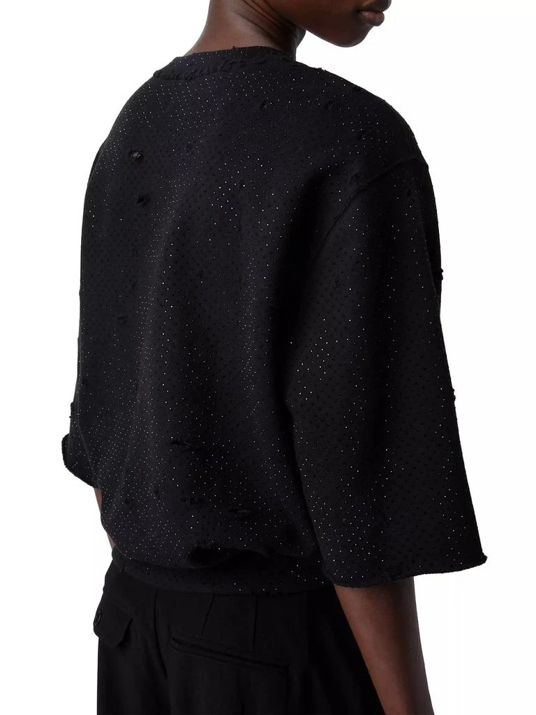 ZADIG & VOLTAIRE Edmond Distressed Rhinestone T-Shirt 6