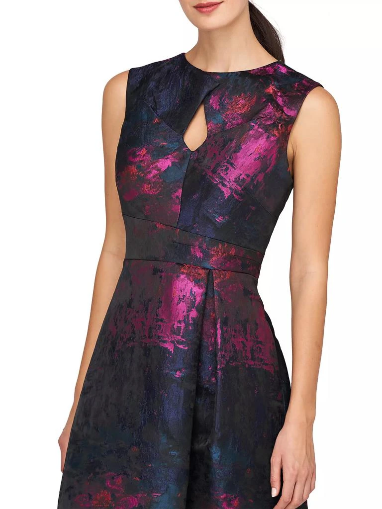 Kay Unger Beckett Monet Jacquard Midi-Dress 6