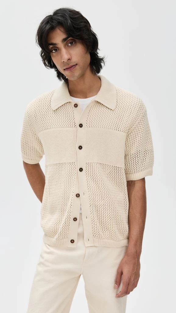 Universal Works Open Knit Polo Shirt 6