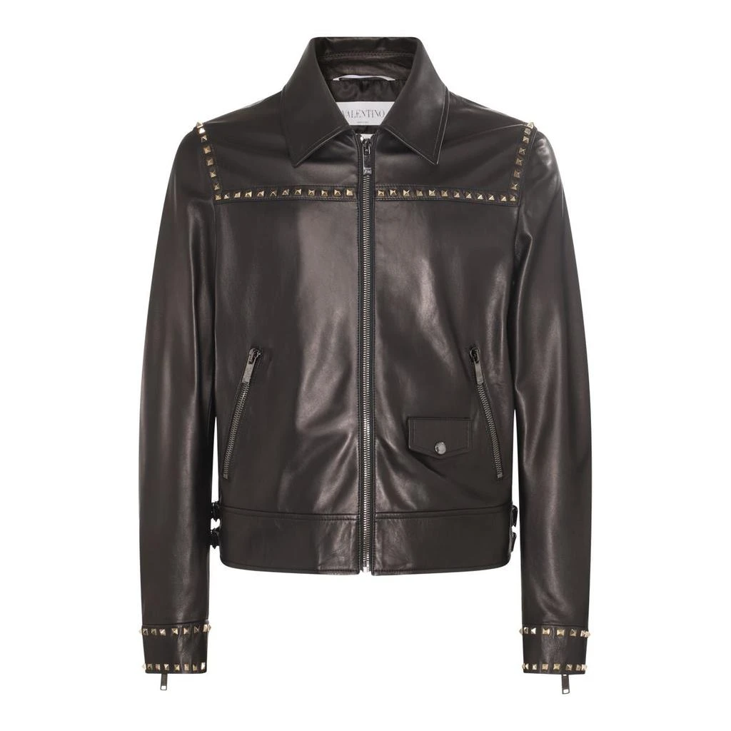 Valentino Valentino Garavani Black Leather Jacket 1