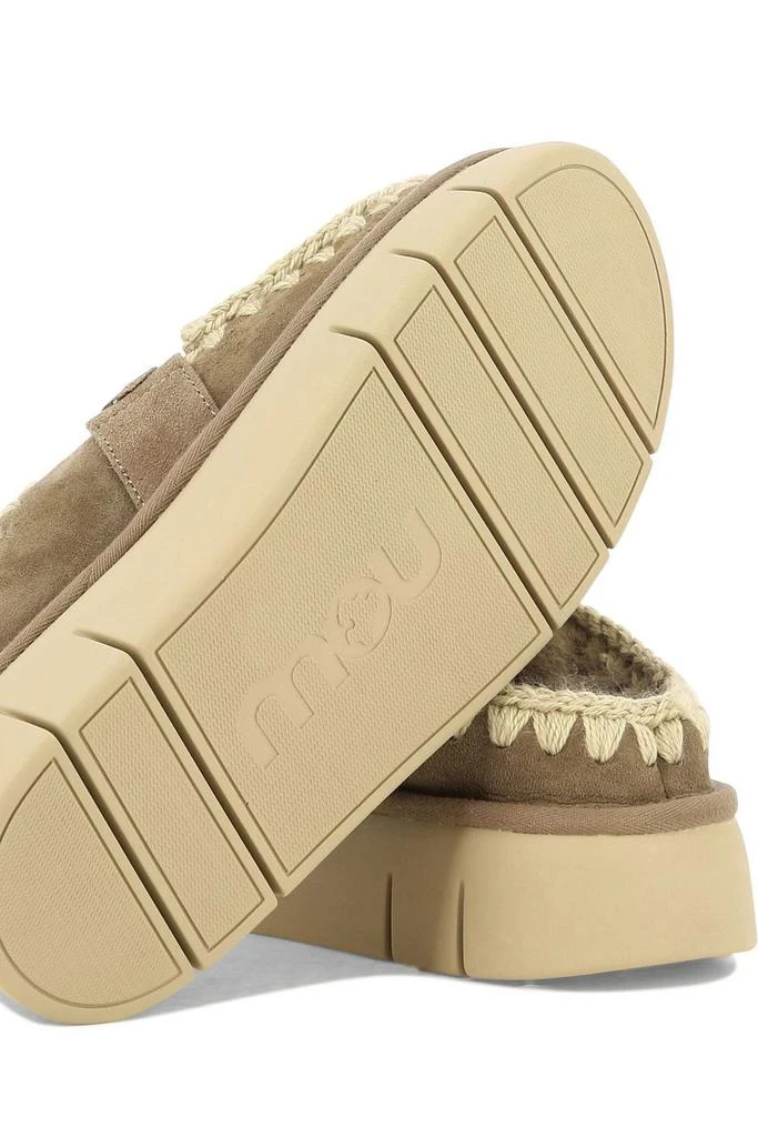 Mou Mou Logo-Lettering Round-Toe Slippers 5