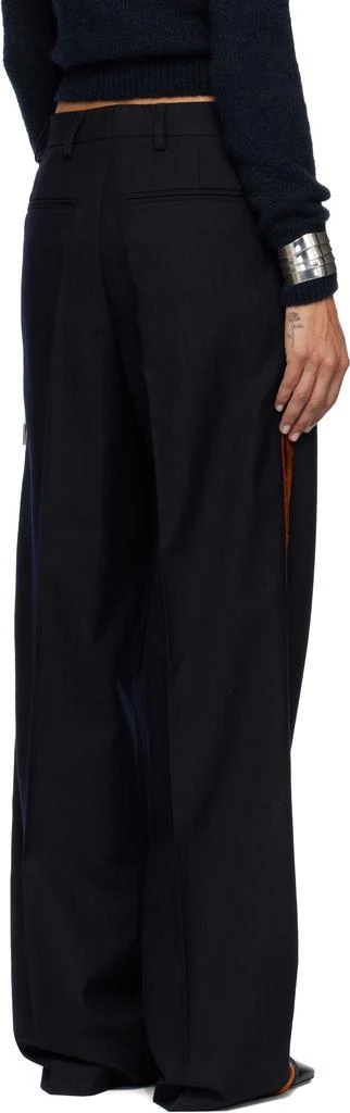 Dries Van Noten Navy Embellished Tuxedo Trousers 3