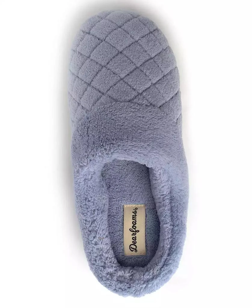 Dear Foams Women's Libby Quilted Terry Clog Slippers 8
