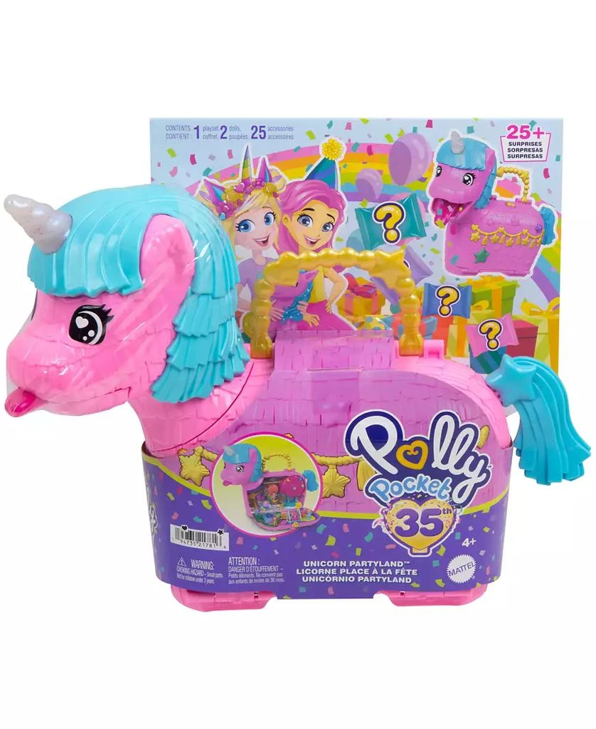 Polly Pocket Unicorn Partyland Playset with 2 Micro Dolls 5